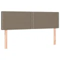 cadre de lit avec matelas Taupe 140x200 cm Tissu