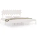 Cadre de lit Blanc 200x200 cm Bois massif