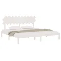 Cadre de lit Blanc 200x200 cm Bois massif