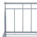 Cadre de lit Gris Métal 100x200 cm