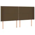 Tête de lit à LED Marron foncé 163x16x118/128 cm Tissu