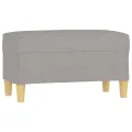 Banc Gris clair 70x35x41 cm Tissu