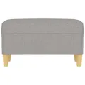 Banc Gris clair 70x35x41 cm Tissu