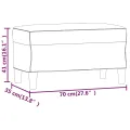 Banc Gris clair 70x35x41 cm Tissu