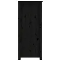 Buffet Noir 83x41,5x100 cm Bois massif de pin