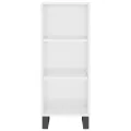 Buffet blanc brillant 34,5x32,5x90 cm bois d'ingénierie