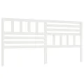 Tête de lit Blanc 206x4x100 cm Bois massif de pin