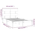 Cadre de lit bois massif 120x190 cm petit double