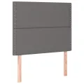cadre de lit avec matelas Gris 90x200 cm Similicuir