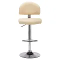 Tabourets de bar lot de 2 crème similicuir