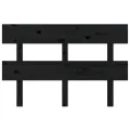 Tête de lit Noir 124x3x81 cm Bois massif de pin