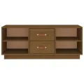 Meuble TV Marron miel 100x34x40 cm Bois de pin massif