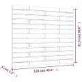 Tête de lit murale Noir 126x3x91,5 cm Bois massif de pin