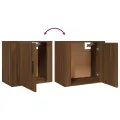 Table de chevet murale Chêne marron 50x30x47 cm