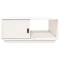 Table basse Blanc 80x50x35,5 cm Bois massif de pin