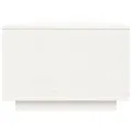 Table basse Blanc 80x50x35,5 cm Bois massif de pin