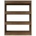 Bibliothèque/Cloison Chêne marron 80x30x103 cm Bois ingénierie
