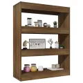 Bibliothèque/Cloison Chêne marron 80x30x103 cm Bois ingénierie