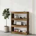Bibliothèque/Cloison Chêne marron 80x30x103 cm Bois ingénierie