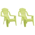 Chaises de jardin pour enfants lot de 2 vert 37x34x44 cm PP