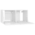 Meubles TV 4 pcs Blanc brillant 60x30x30 cm Aggloméré