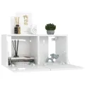 Meubles TV 4 pcs Blanc brillant 60x30x30 cm Aggloméré