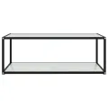 Table basse Blanc 100x50x35 cm Verre trempé