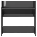 Armoires à chaussures murales 4 pcs Gris brillant 60x18x60 cm