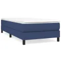 cadre de lit avec matelas Bleu 80x200 cm Tissu