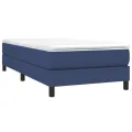cadre de lit avec matelas Bleu 80x200 cm Tissu