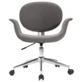 Chaise pivotante de salle à manger Gris Tissu
