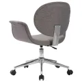 Chaise pivotante de salle à manger Gris Tissu