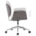 Chaise pivotante de salle à manger Gris Tissu
