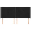 Tête de lit avec oreilles Noir 203x16x118/128 cm Velours