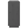 Buffet Gris 111x34x75 cm Bois massif de pin