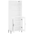 Buffet haut Blanc 69,5x34x180 cm Bois d'ingénierie