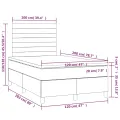 cadre de lit et matelas et LED Noir 120x200 cm Tissu
