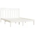 Cadre de lit Blanc Bois massif 135x190 cm Double