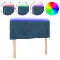 Tête de lit à LED Bleu foncé 90x5x78/88 cm Velours