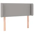 Tête de lit à LED Gris clair 103x16x78/88 cm Tissu