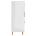 Buffet Blanc brillant 69,5x34x90 cm Bois d'ingénierie