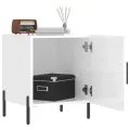 Tables de chevet 2 pcs blanc brillant 40x40x50 cm