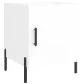 Tables de chevet 2 pcs blanc brillant 40x40x50 cm
