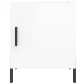 Tables de chevet 2 pcs blanc brillant 40x40x50 cm