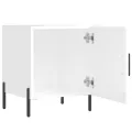 Tables de chevet 2 pcs blanc brillant 40x40x50 cm