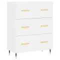 Buffet blanc 69,5x34x90 cm bois d'ingénierie