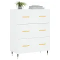 Buffet blanc 69,5x34x90 cm bois d'ingénierie