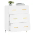 Buffet blanc 69,5x34x90 cm bois d'ingénierie