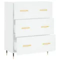 Buffet blanc 69,5x34x90 cm bois d'ingénierie