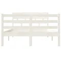 Cadre de lit Blanc Bois massif 120x190 cm Petit Double